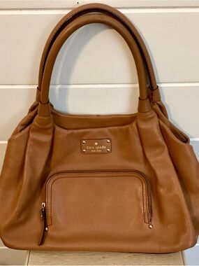 Kate Spade Tan Leather Tote Bag